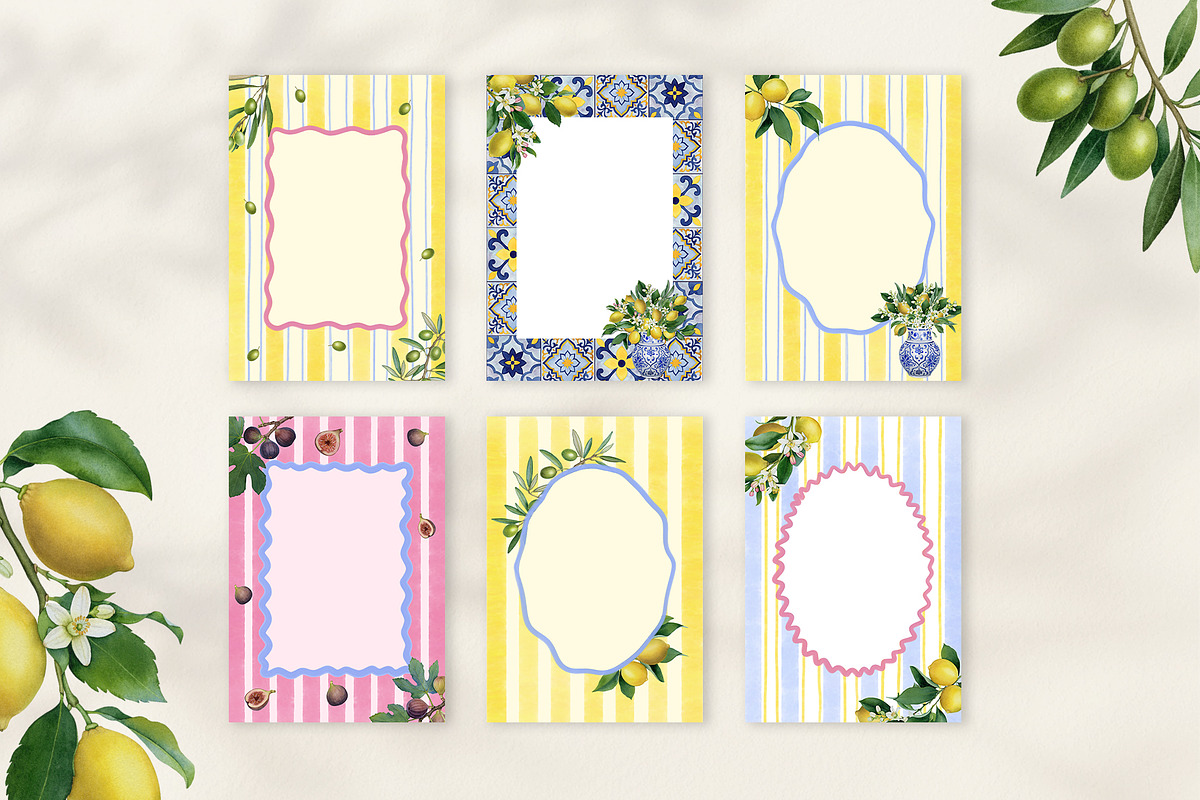 Amalfi Lemon Mediterranean Clipart, a Decorative Illustration by SunnJaneArt (Photo 10 of 17)