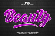 Beauty Purple Chrome 3d Text Effect, a Brushes & More by bdrobin (Thumbnail 1 of 2)