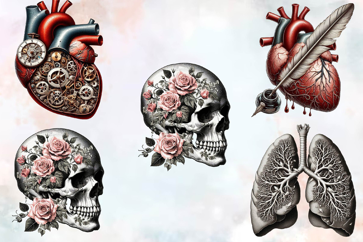 Vintage Antique Anatomy Clipart Bund, an Illustration by SVGArt (Photo 2 of 8)