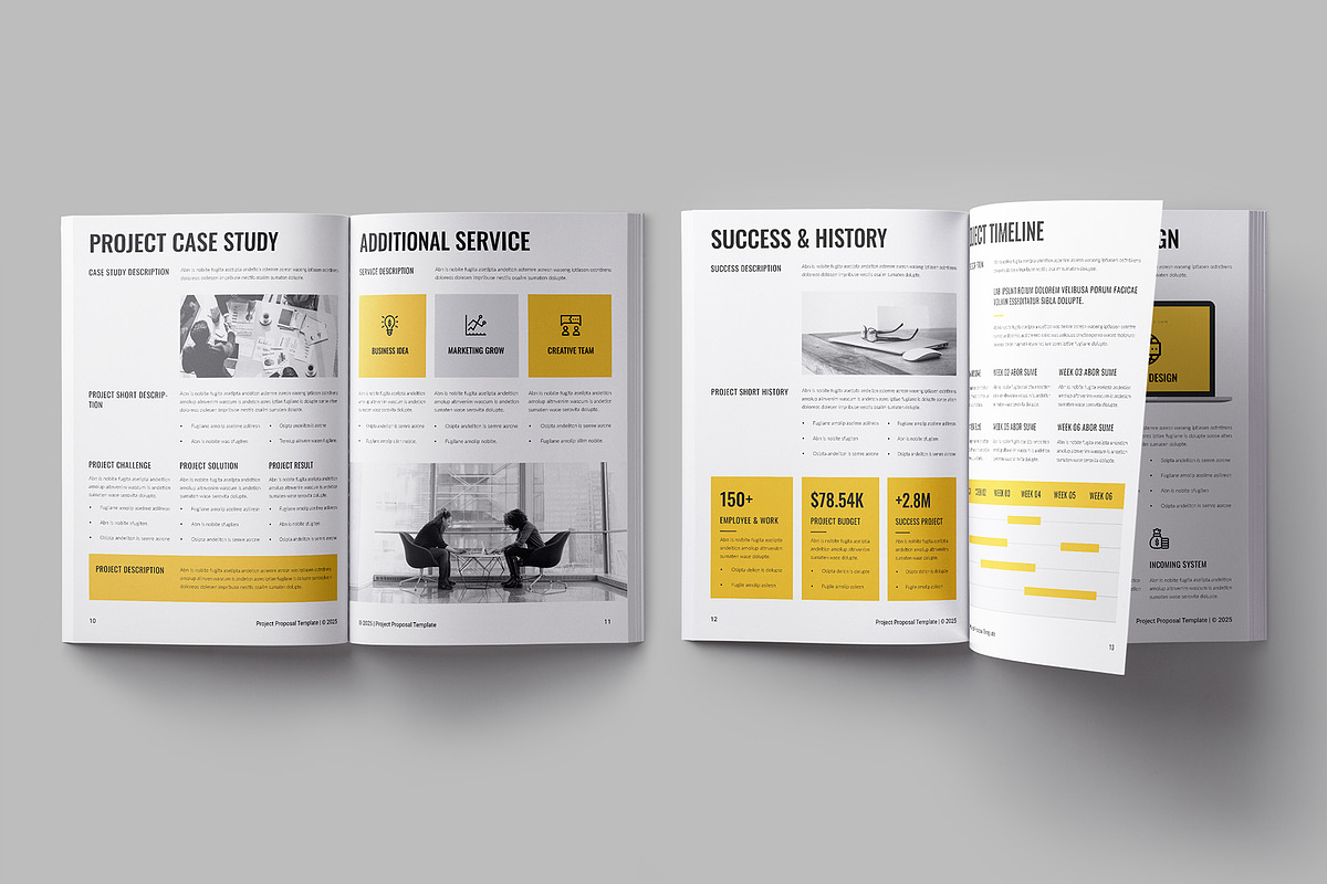 Project Proposal Brochure Template, a Brochure Template by ElvinPrint