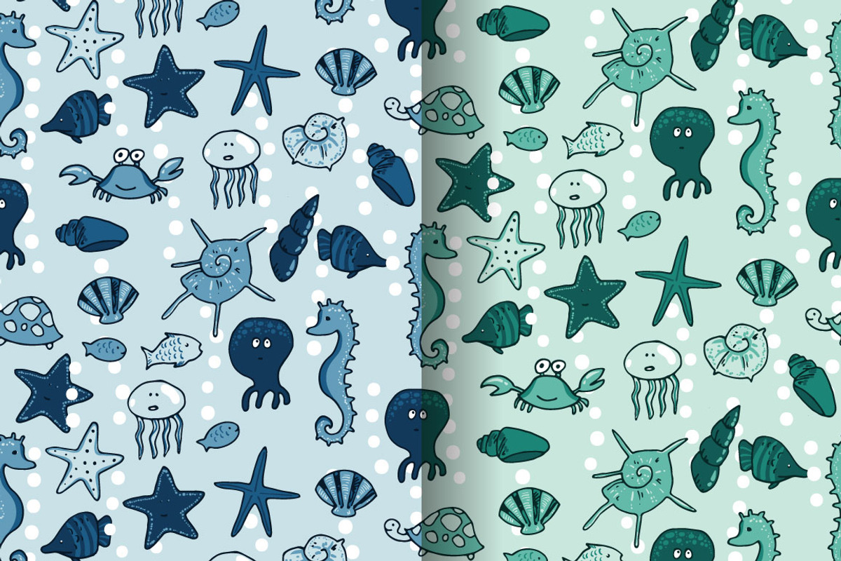 Sea and sailing patterns, a Pattern Graphic by merion_merion (Photo 3 of 5)