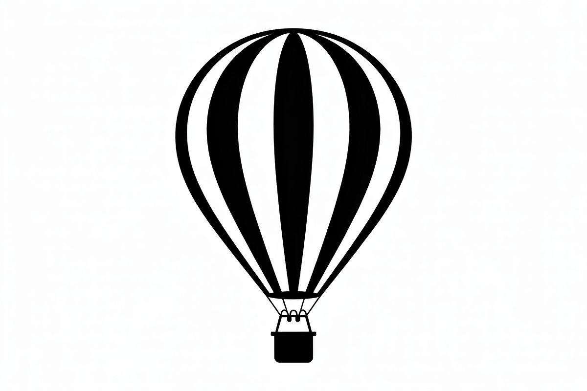 Hot Air Balloon Silhouette Bundle, an Illustration by hafijul (Photo 2 of 5)
