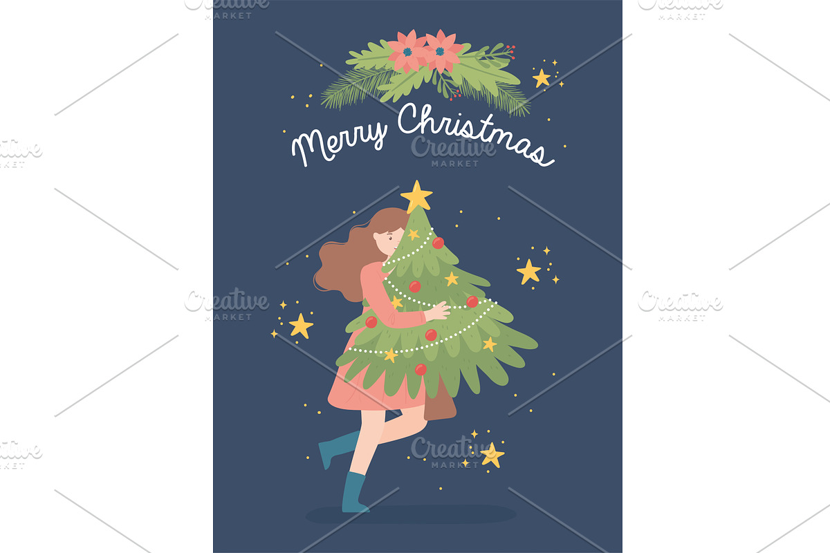merry christmas celebration, an Illustration by studiogstock