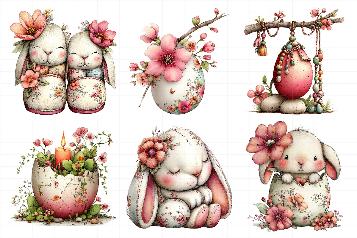 Boho Easter Elements Bundle, an Illustration by Daily.Designs (Photo 5 of 8)
