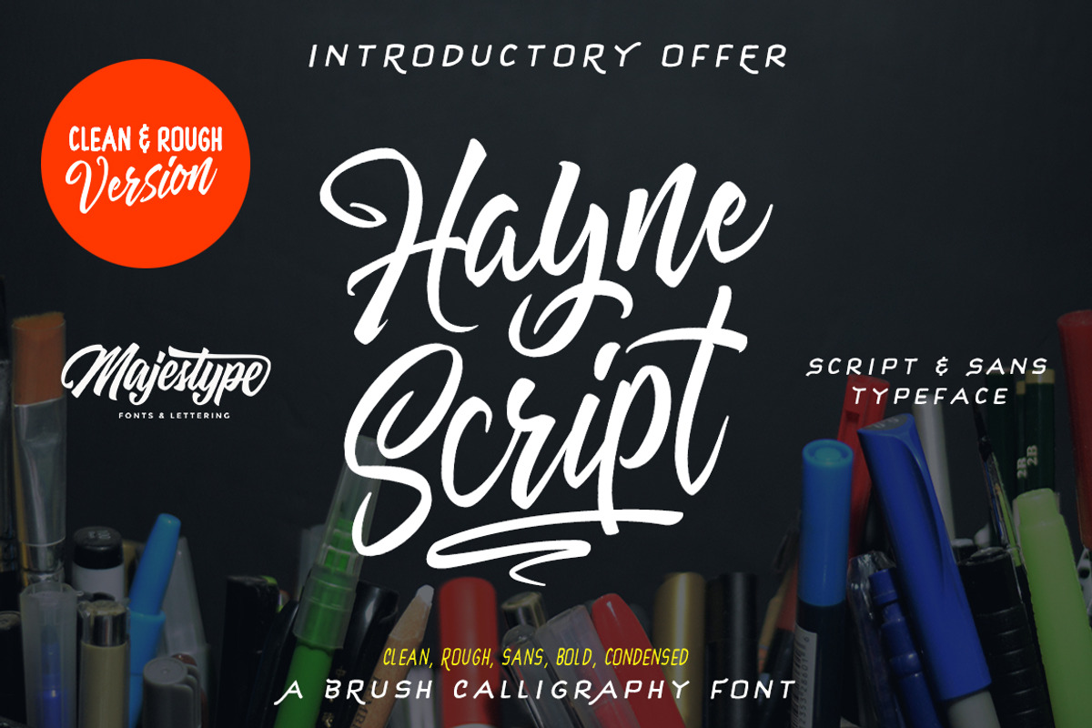 Hayne Clean & Rough - Brush Font
