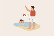 Lifeguard Beach Illustration, an Object Graphic by Jump Studio (Thumbnail 5 of 16)