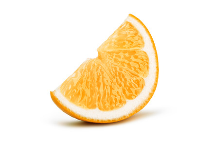 Orange fruit slice isolated on white