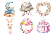 Baby Girls Clipart, an Illustration by Daily.Designs (Thumbnail 2 of 5)