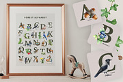 Forest Alphabet Watercolor Clipart, an Education Illustration by AnitaPol (Thumbnail 3 of 12)