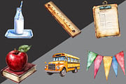 Vintage Back To School Clipart, an Illustration by Black Bird Studio (Thumbnail 3 of 6)