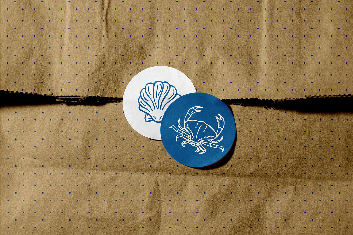 Marine Vector Art Set 120 Sea Life, a Decorative Illustration by Neliakott ♥ (Photo 10 of 12)