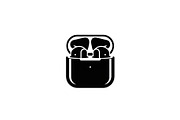 50 Wireless Earbuds Silhouette Icon, an Illustration by abu67222 (Thumbnail 37 of 51)