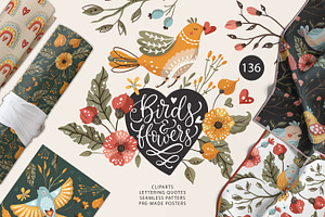 Birds & Flowers Spring Floral Bundle