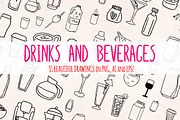 Drinks and Beverages Vector Bundle, a Food Illustration by Violet LeBeaux (Thumbnail 2 of 3)