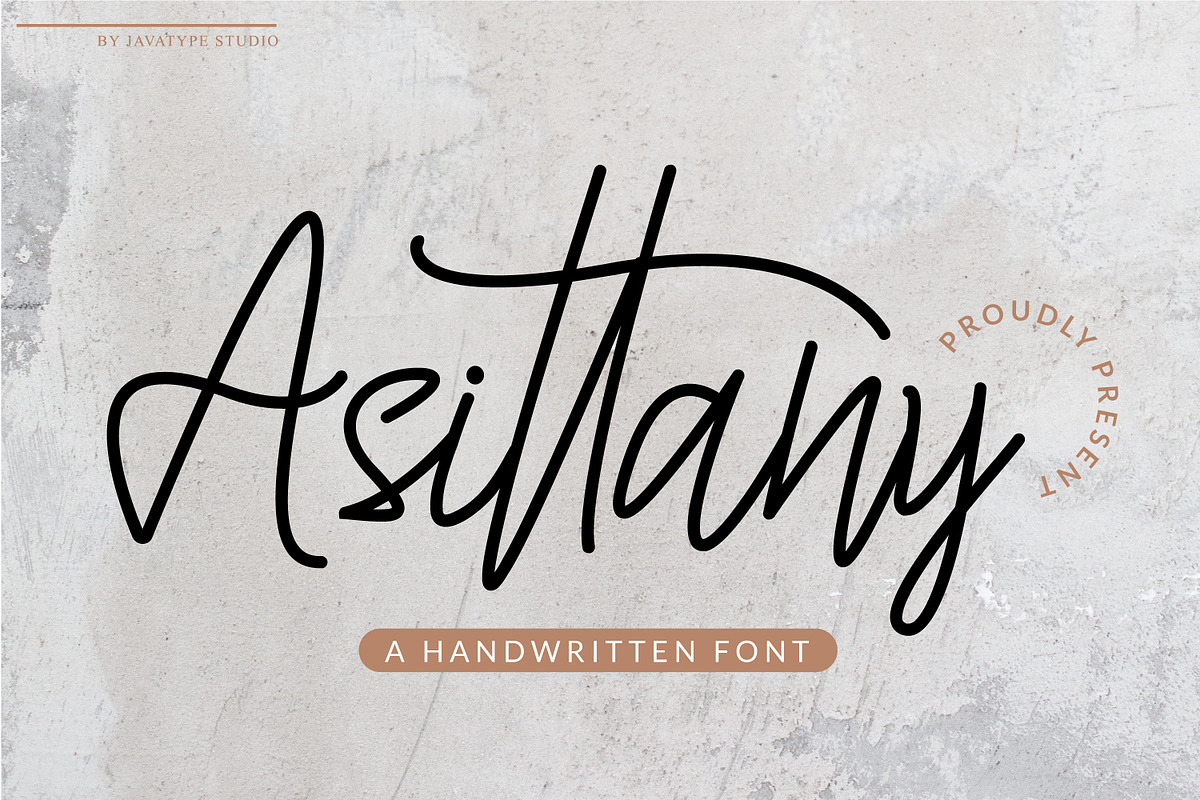 Asittany a monoline script font, a Script Font by Javatype Studio (Photo 1 of 11)