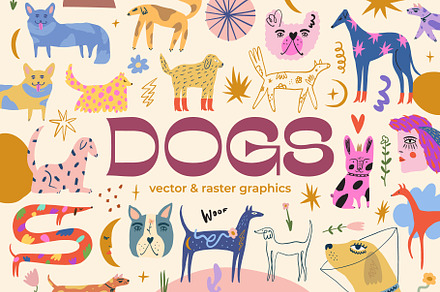 Dogs Bundle, an Animal Illustration by Annie Konst