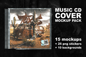 Music CD Cover MOCKUP PACK