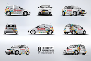 City Car Branding Mock-up, a Product Mockup by DesignRushMarket