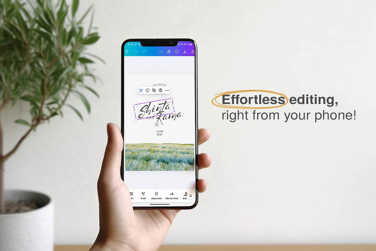 Landscape Wedding Invitation Card, an Invitation Template by kin9candra (Photo 6 of 8)