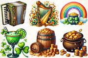 Retro St.Patrick’s Day Clipart Bundl, an Illustration by DreamCafeArt (Thumbnail 3 of 3)