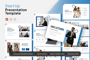 Influturn - Start Up PowerPoint, a Presentation Template by Annora Studio