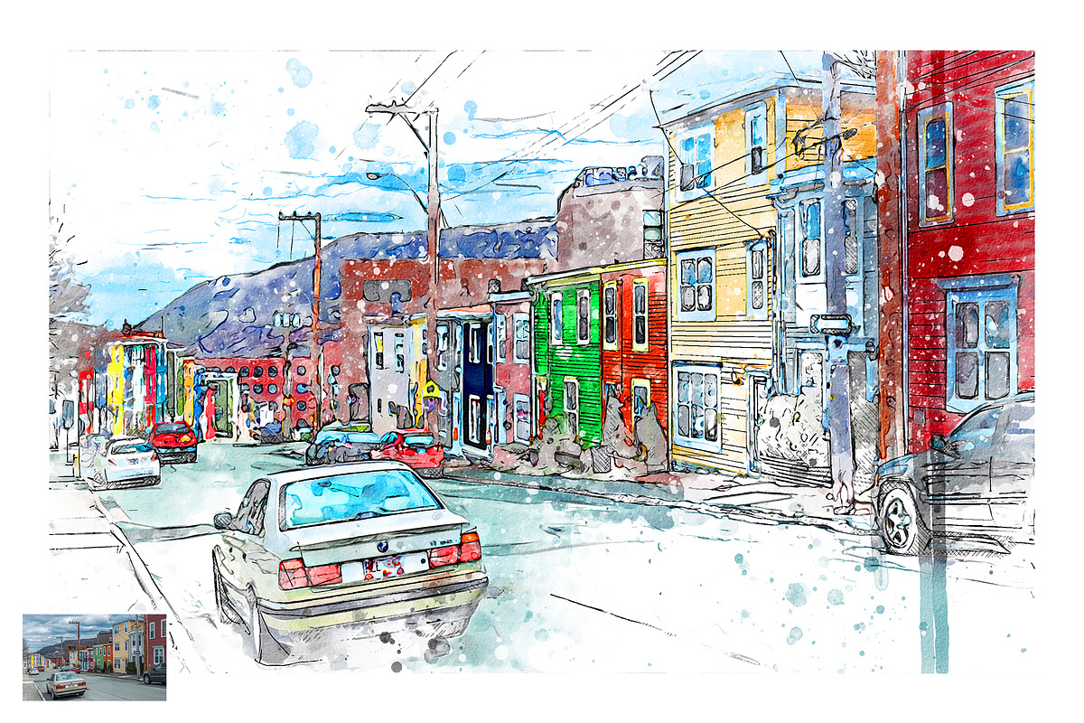 Aquarino - Watercolor PS Action, an Action Add-On by A R T M A R T (Photo 14 of 17)
