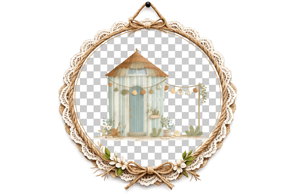 Beach Huts Summer Clipart, an Illustration by DreamArtGraphic (Photo 6 of 8)