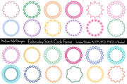 Embroidery Stitch Circle Frames, a Pattern Graphic by Melissa Held Designs (Thumbnail 1 of 4)