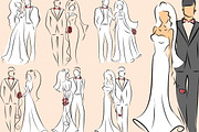 Wedding couples, a Decorative Illustration by Virinaflora (Thumbnail 4 of 4)