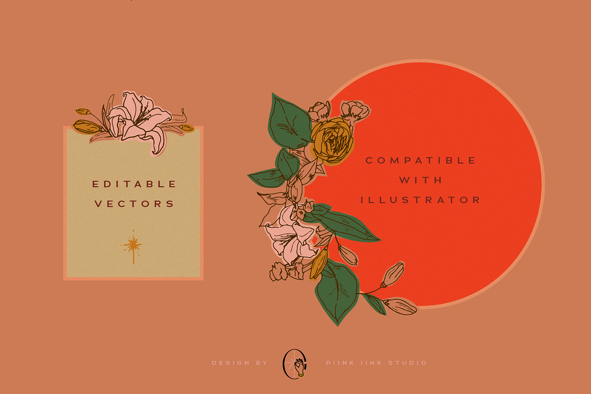 Floral Vector Set - BeauTanicals, an Illustration by PiiNK iiNK STUDiO (Photo 7 of 9)