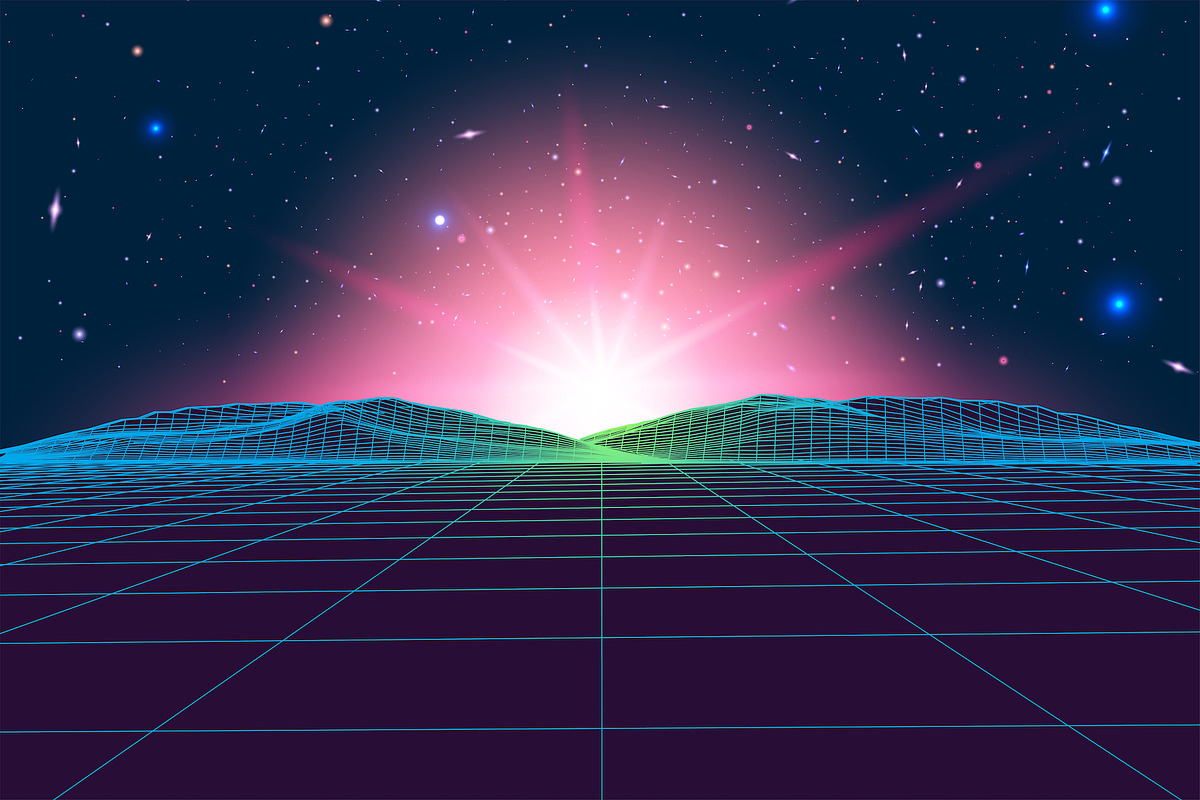 Vaporfuturism OTF Retro Wave Font, a Symbol Font by Ckybe's Corner (Photo 8 of 10)