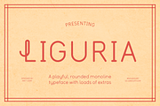 Liguria – Playful, Monoline Typeface, a Sans Serif Font by SO SAVOURY (Thumbnail 1 of 9)
