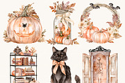 Watercolor Cozy Spooky Autumn, a Seasonal Illustration by BusyDaydesign (Thumbnail 6 of 9)