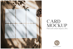 Invitation Card Mockup 5x7, a Print Template by eventpapery
