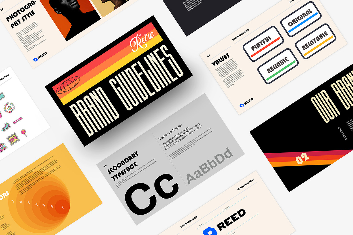 InDesign | Brand Guidelines Template, a Presentation Template by CreativeSoup.io (Photo 1 of 11)