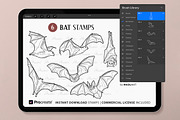 Bat Procreate Brush Stamps, a Shape Add-On by MadliArt (Thumbnail 2 of 5)