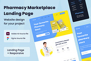 Online Pharmacy Web Design, a Wireframe Template by INSPR STD (Thumbnail 1 of 6)
