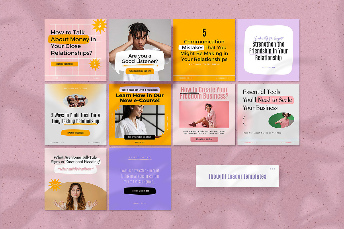 Energetic Instagram Templates CANVA, a Social Media Template by AndrewPixel (Photo 16 of 27)