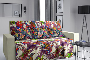 Sofa Cover Mockup, a Household Mockup by EFORIA