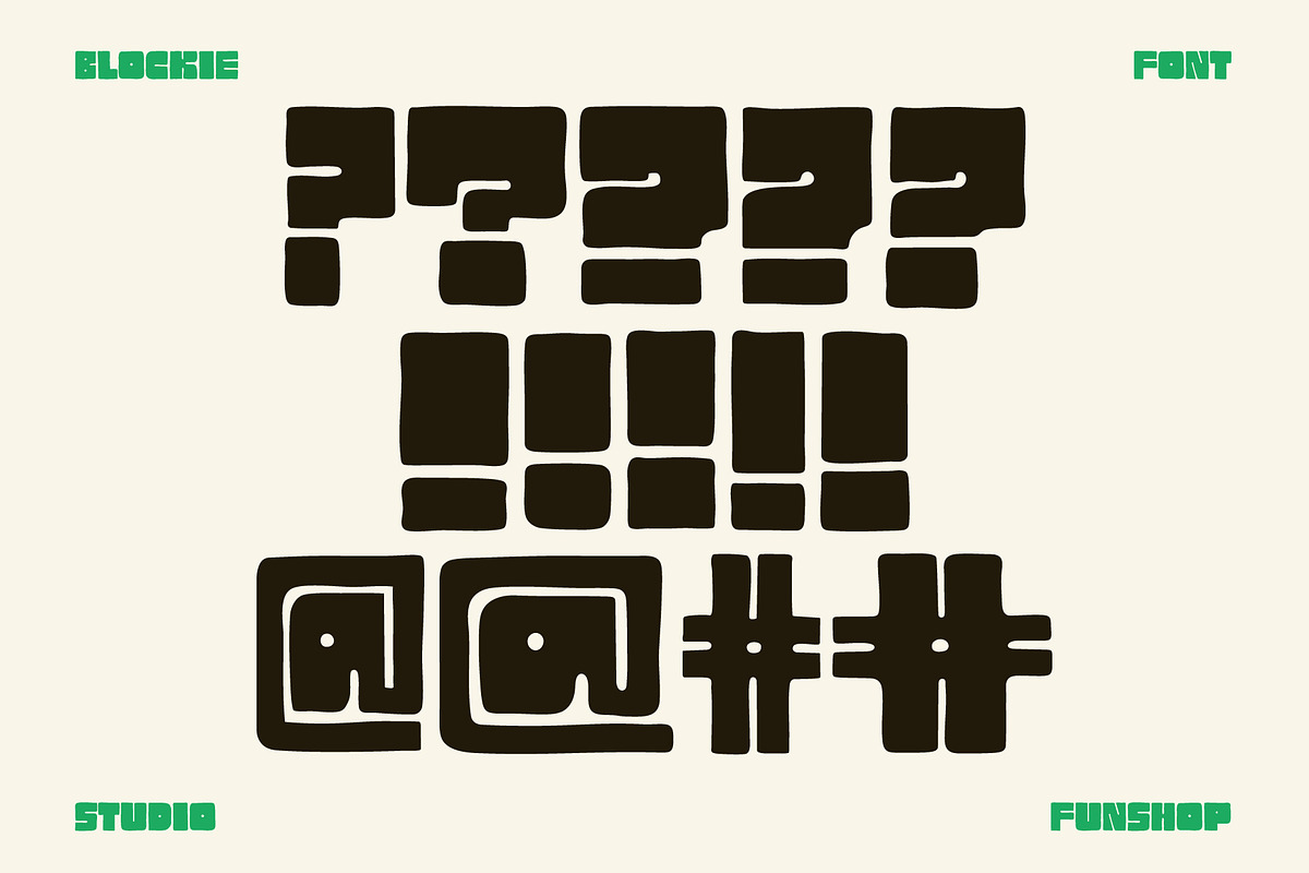 Blockie - Hand-lettered Display Font, a Font by Studio Funshop by Kelli (Photo 7 of 13)