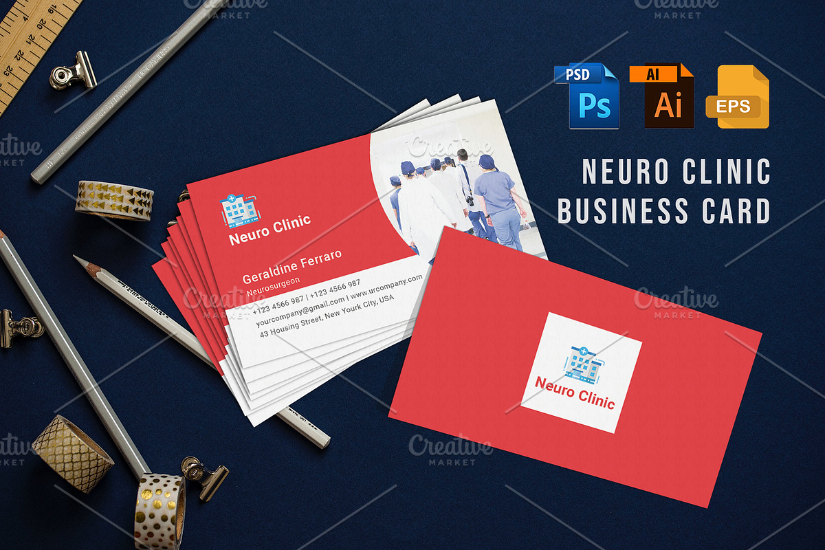 Neuro Clinic Business Card, a Business Card Template by graphicsunday (Photo 1 of 4)