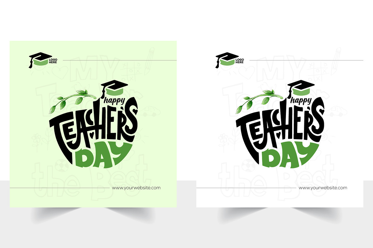 Teacher's Day Post Banner Design, a Social Media Template by Tahnix Creative (Photo 3 of 11)