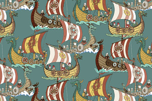 When the Norsemen Think Sailing Is E, a Person Illustration by Designs by Helen Trupak