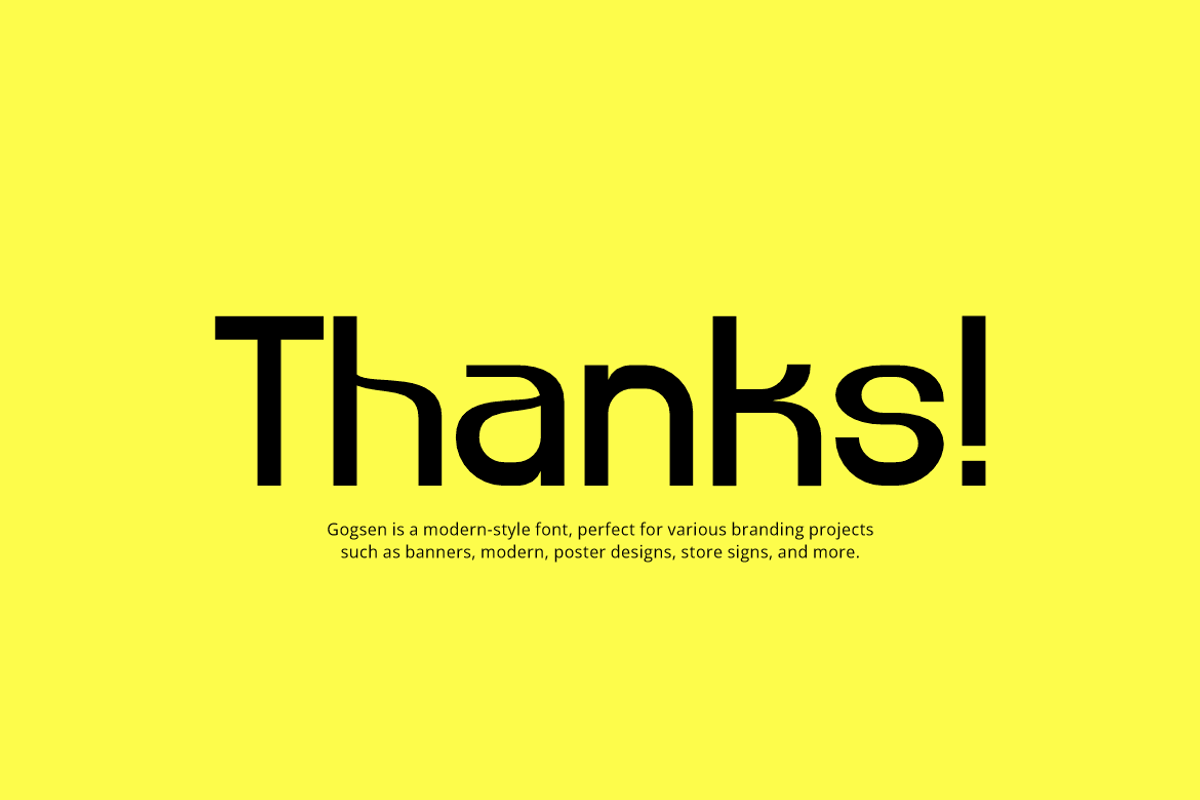 Gogsen - Logo Font, a Sans Serif Font by Iqsiart Studio (Photo 7 of 7)