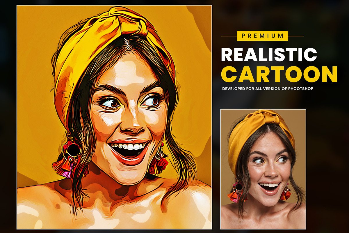 Premium Cartoon Painting, an Action Add-On by U_Design (Photo 9 of 10)