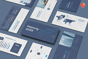 Annual Report PowerPoint, a Presentation Template by Pixslides