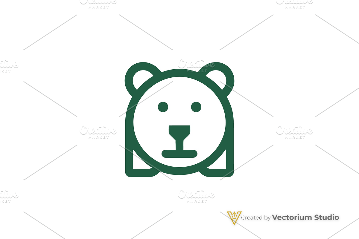 Bear Minimalist Icon Logo, a Branding & Logo Template by Vectorium Studio (Photo 4 of 5)