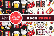 Rock Music seamless pattern, a Pattern Graphic by Kevyn Creative (Thumbnail 1 of 3)