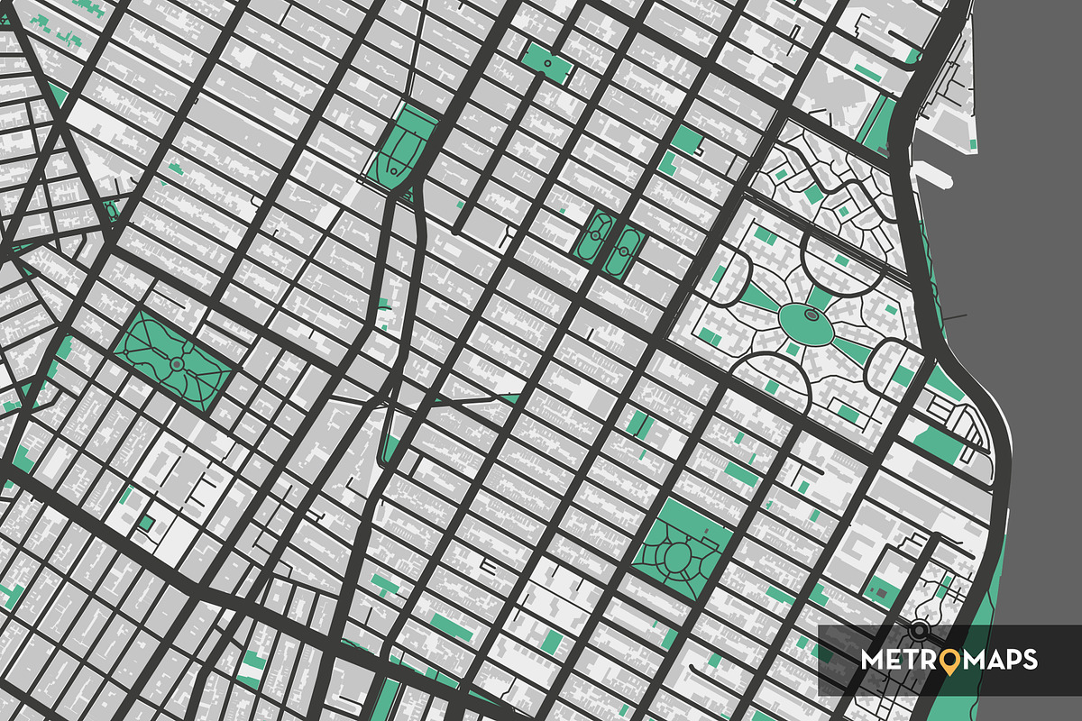New York Map – Regular / Mint, an Illustration by MetroMaps (Photo 2 of 3)