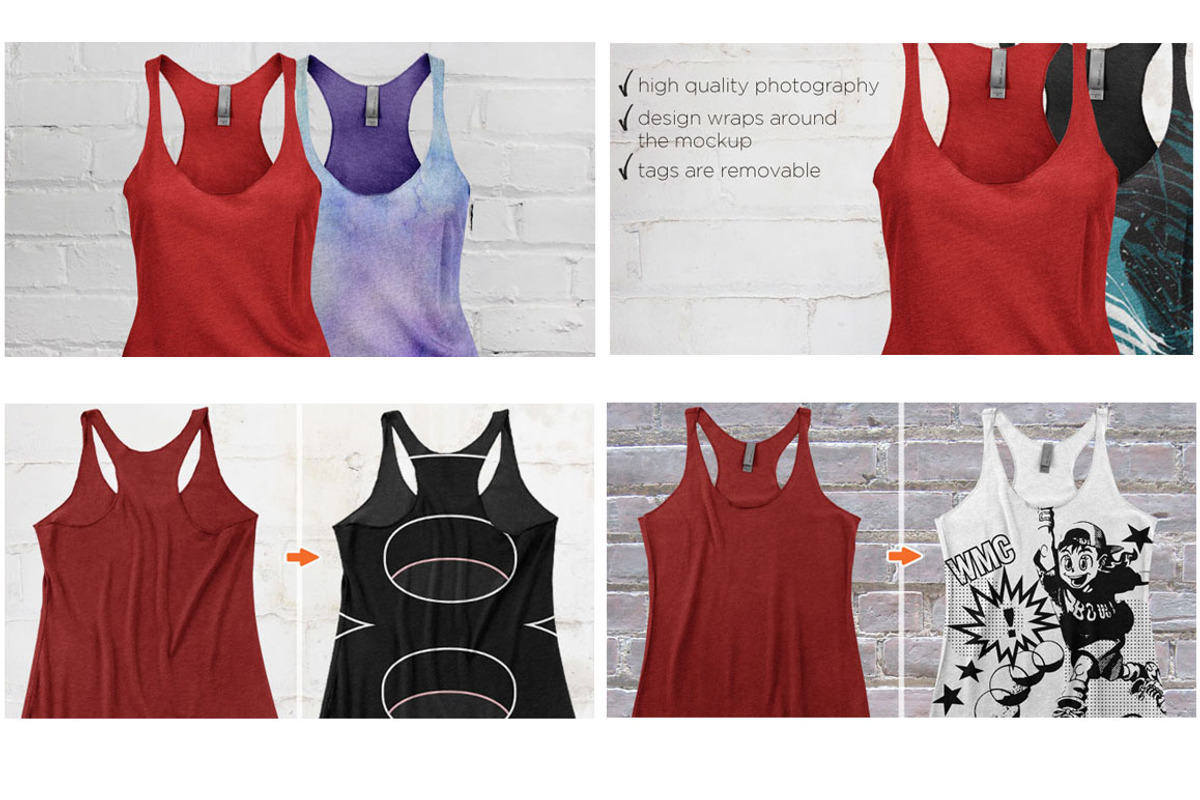 Ladies Tri Racerback Tank Mockups, a Product Mockup by Go Media's Arsenal (Photo 2 of 2)